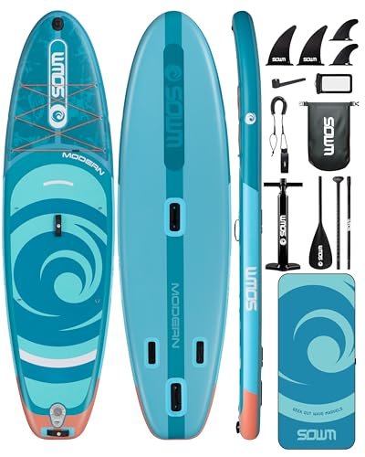 SOWM Planche à pagaie gonflable avec accessoires Sup, planche de paddle debout pour adultes et jeunes de tous âges.