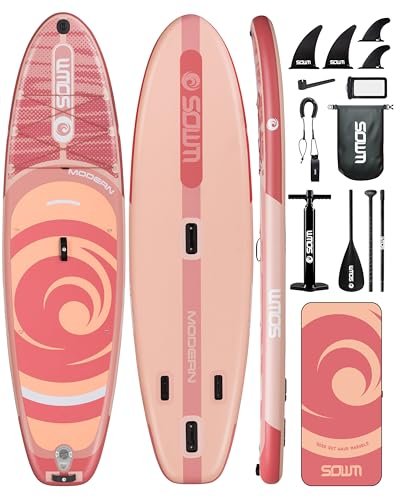 SOWM Planche à pagaie gonflable avec accessoires Sup, planche de stand up paddle pour adultes et jeunes de tous âges.