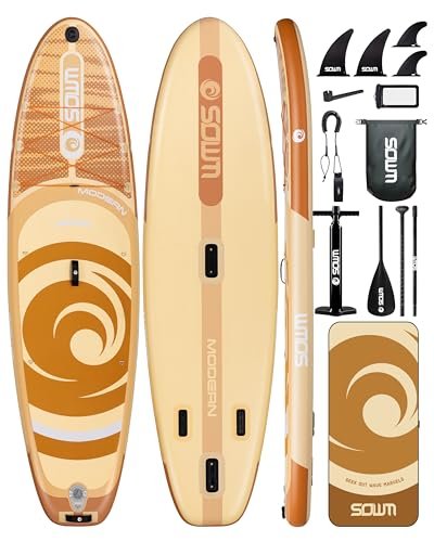 SOWM Planche de Paddle Gonflable avec Accessoires Sup, Planche de Paddle Debout pour Adultes et Jeunes de Tous âges